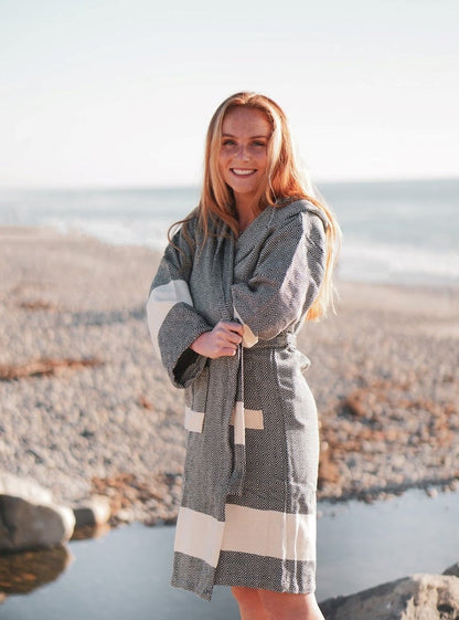 Turkish Cotton Diamond Bathrobe: Lightweight Spa Robe, Christmas Gift