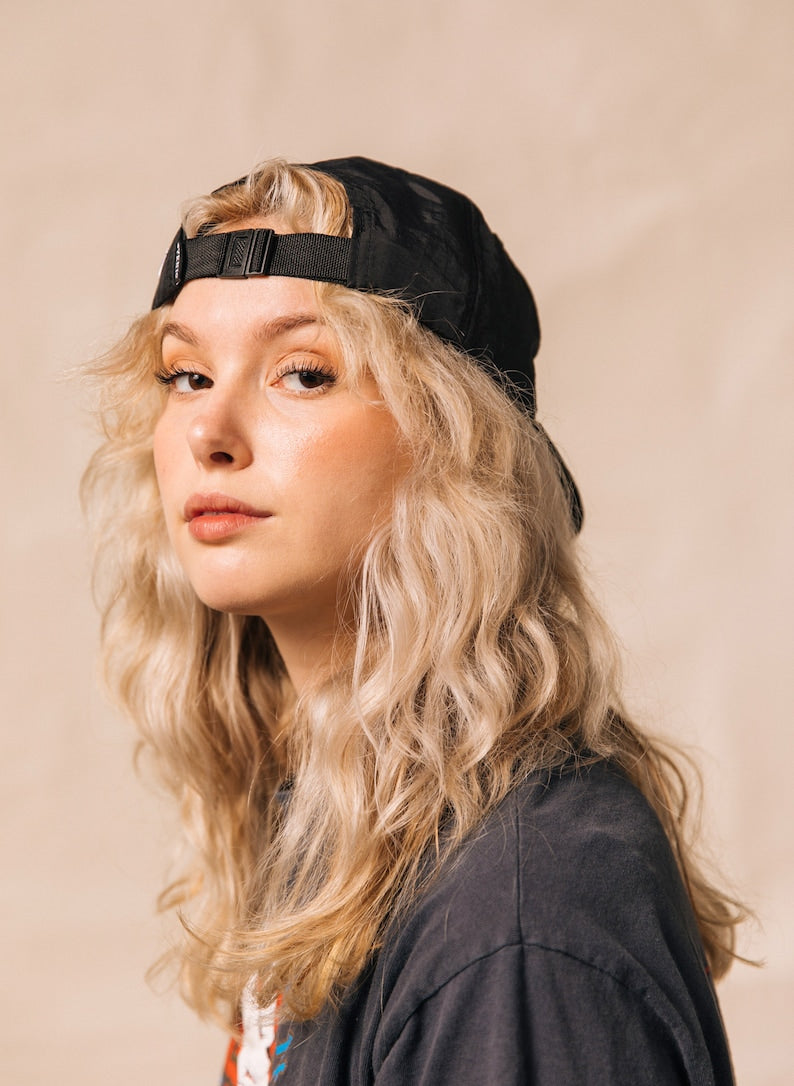 Dead Tired Coffee Nylon Hat, Strapback Hat, Mens Hat, Womens Hats, Snapback, Vintage Baseball Cap, Felt Patch, Coffee Gift, Barista