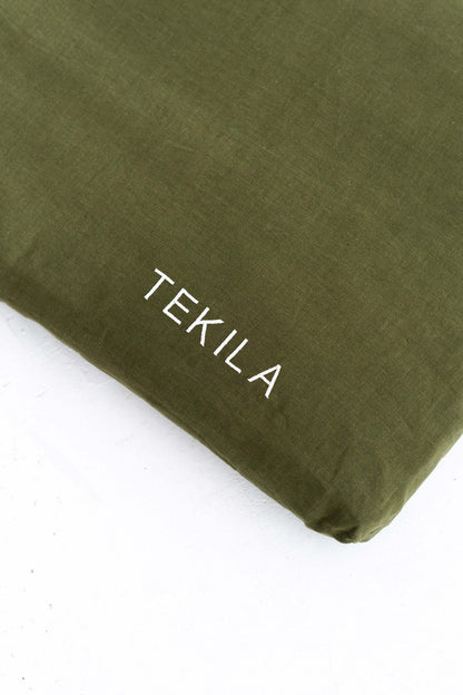 Removable and washable dog bed cover, Linen Dog Bed Cover, Personalized Dog Bed Cover With A Name Embroidered, Custom Size Dog Bed Cover