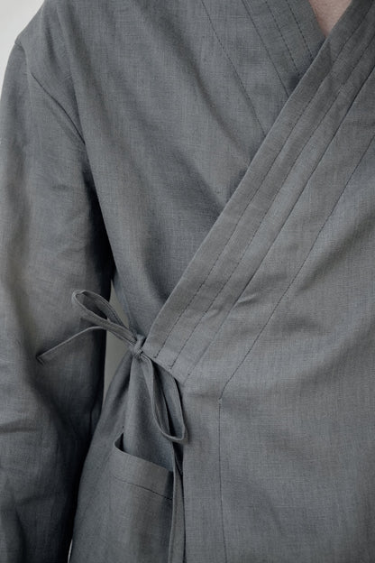 Relaxed Fit Linen Kimono Set for Men - Japanese Style Comfortable Clothes - Great Gift for Father, Brother, Son, Husband, Boyfriend