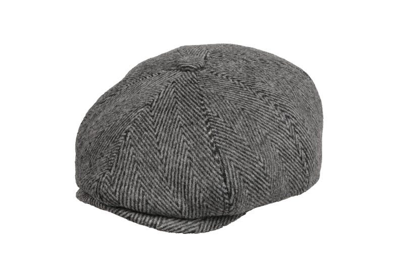 Black Herringbone Wool 8 Panels Cap, Peaky Blinders Hat, Baker Boy Hat, Irish flat cap, Christmas Gift, Hatsquare Newsboy Cap, Men Scarf Set